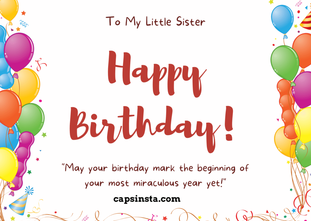 Birthday Captions for Sister
