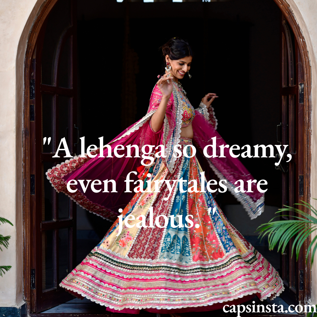 Lehenga Captions